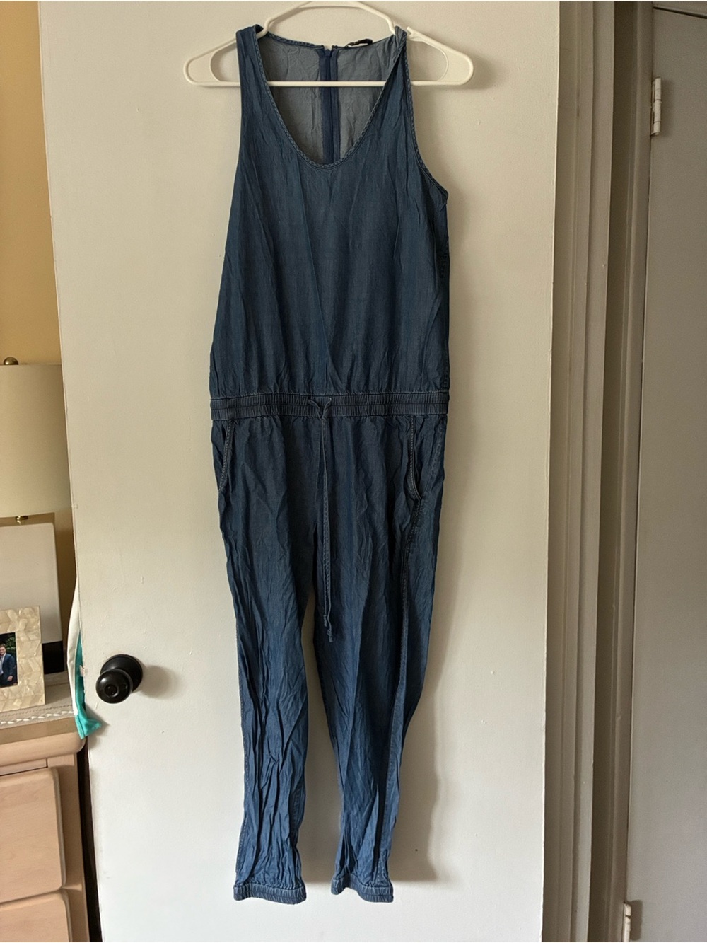 Theory Women's Sleeveless Denim Jumpsuit